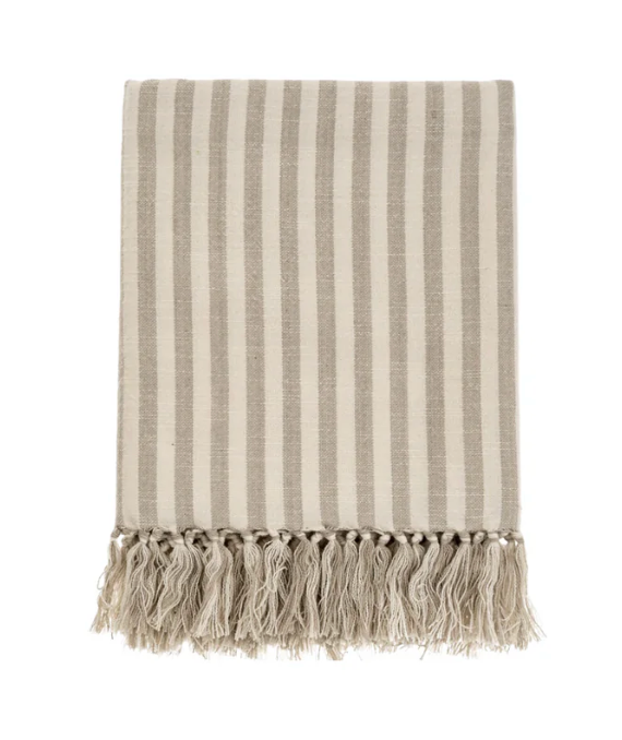 Towel- Hammam Bengal Stripe Stone