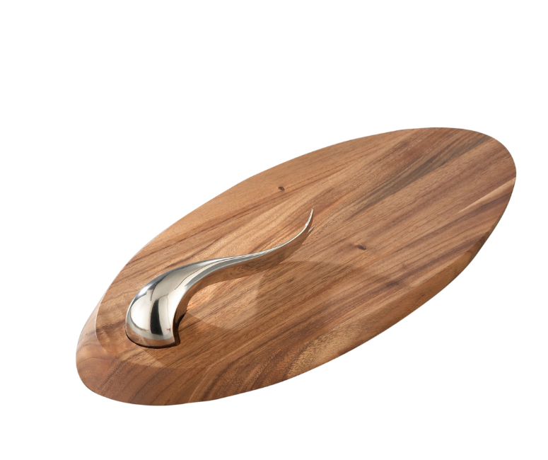 Nambe - Swoop Cheese Board & Knife