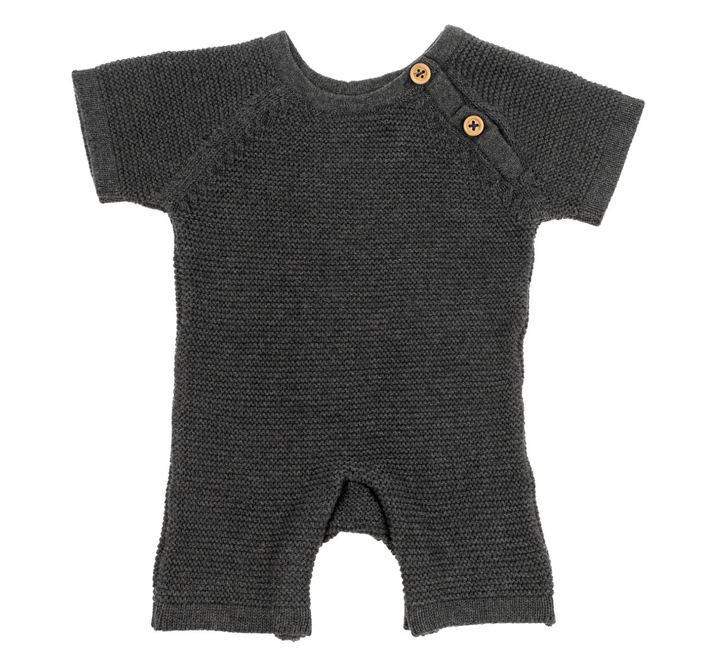 Ellis Knit Jumpsuit - Charcoal -  6 - 12 Months