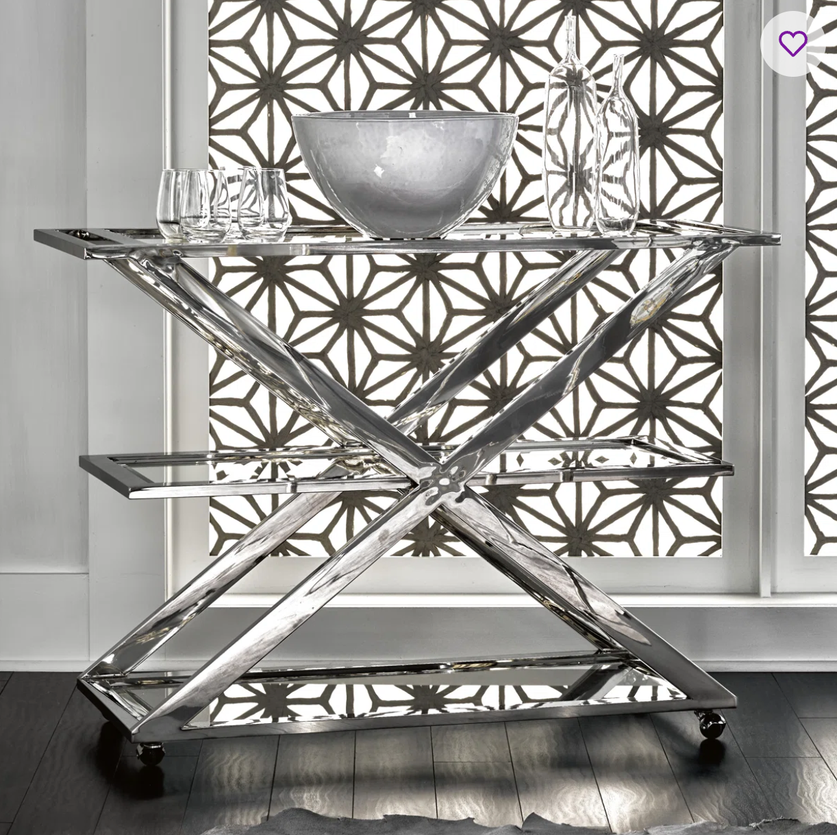 Modern Draper Bar Cart